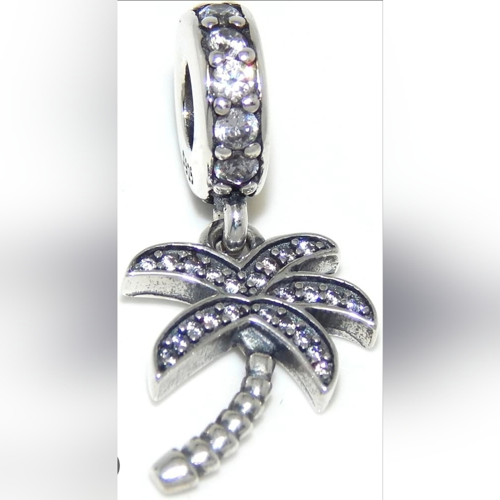 Pandora Silver Palm Tree Charm - Retired